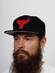 Бейсболка MITCHELL NESS арт. HHSS5822-CBUYYPPPBKRD Chicago Bulls NBA (черный /красный)